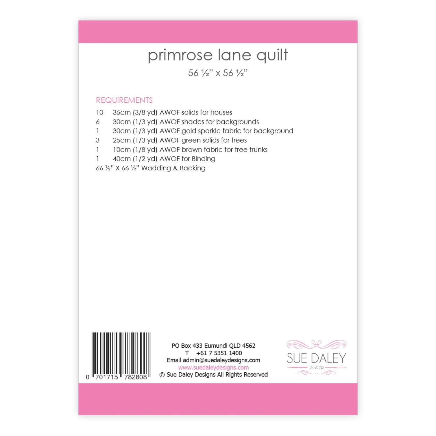 Primrose Lane Quilt Pattern