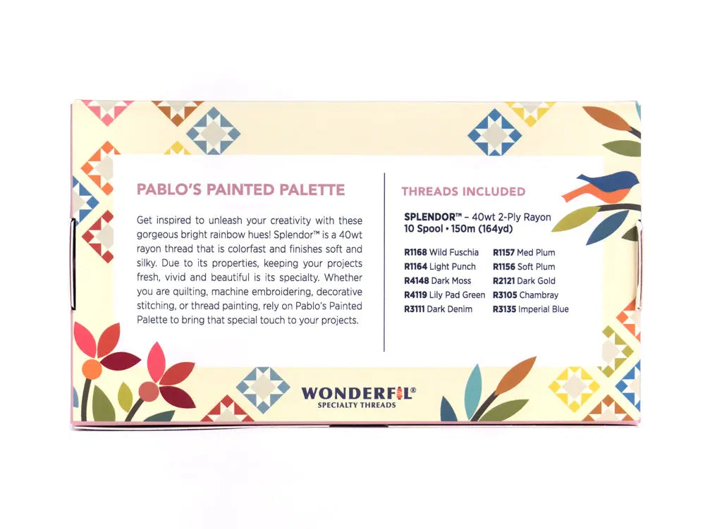 Pablo’s Painted Palette by Edyta Sitar - Rayon Thread Pack
