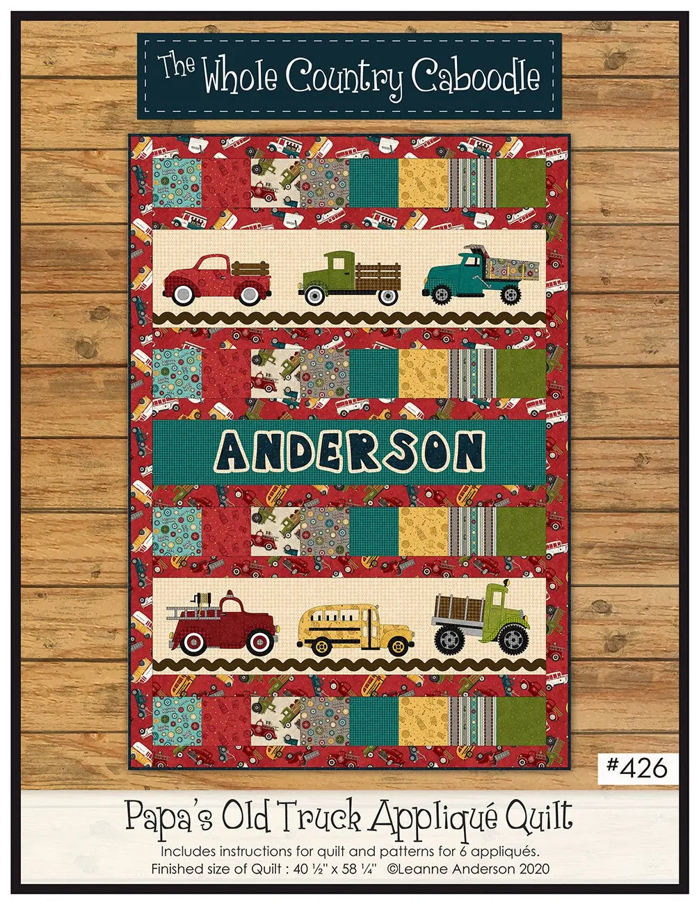 Papa's Old Truck Applique Quilt