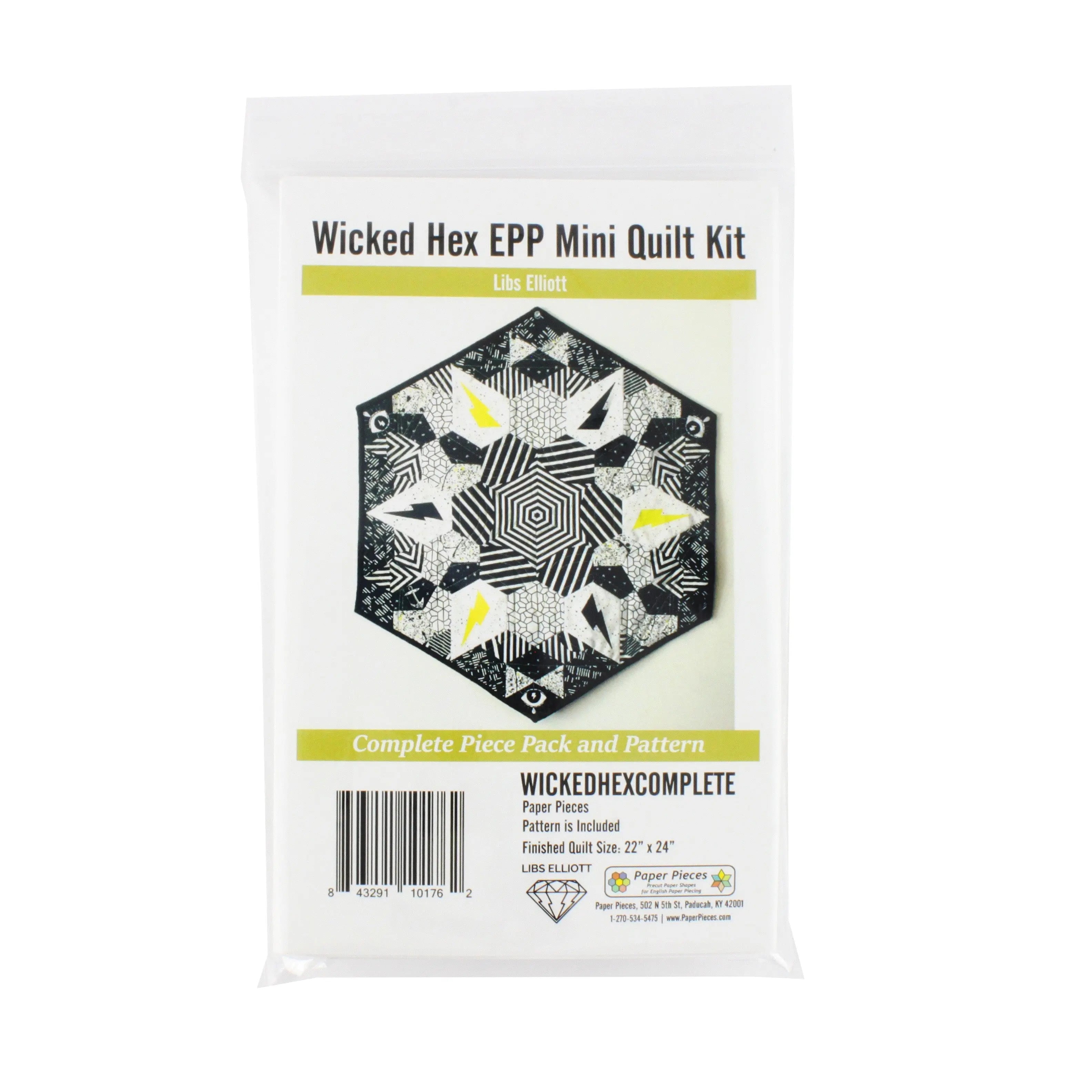 Paper Pieces Pack for Wicked Hex EPP Mini Quilt Pattern Included
