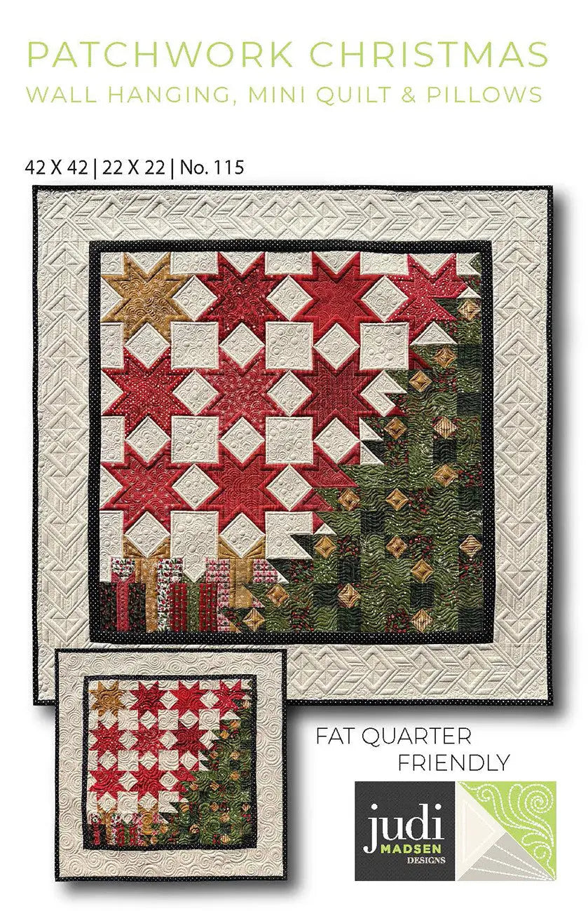 Patchwork Christmas Wall Hanging Mini Quilt & Pillows