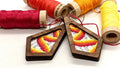 Pathways Bargello Earrings Walnut