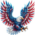 Patriotic Eagle Fabric Panel 7