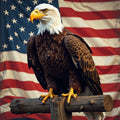 Patriotic Eagle with Flag Fabric Panel 1