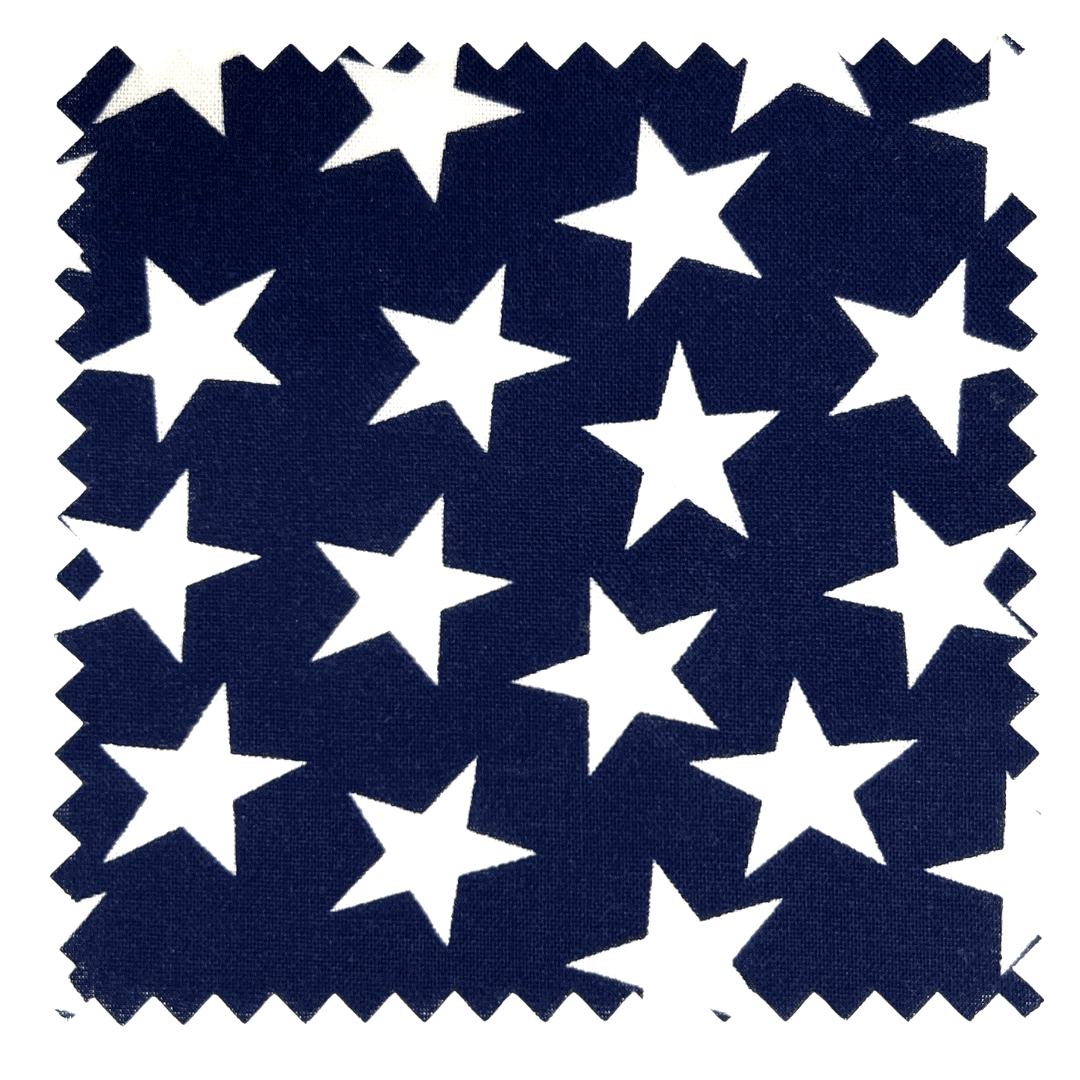 Patriotic Stars 108" Supreme Backings - Large White Stars on Navy Wideback Fabric Per Yard