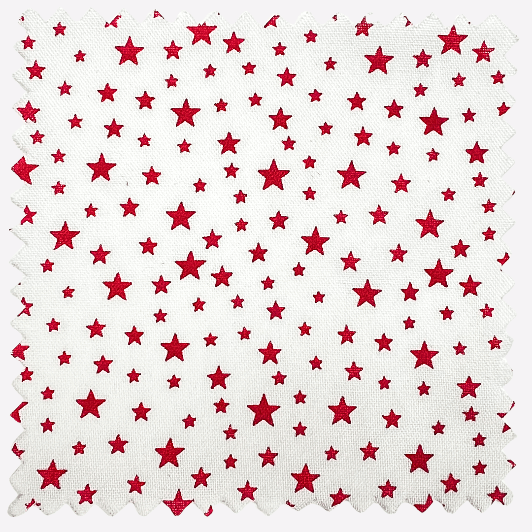 Patriotic Stars 108" Supreme Backings - Red Stars on White Wideback Fabric Per Yard
