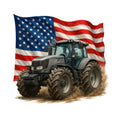 Patriotic Tractor Fabric Panel 12