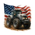 Patriotic Tractor Fabric Panel 14