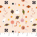 Peach Candies Sweet Treats 44"/45" Cotton Fabric Per Yard