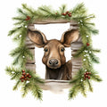 Peeking Moose Fabric Panel 7