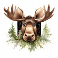 Peeking Moose Fabric Panel 8