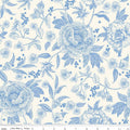 Penelope Floral Cream Cotton Wideback Fabric per yard