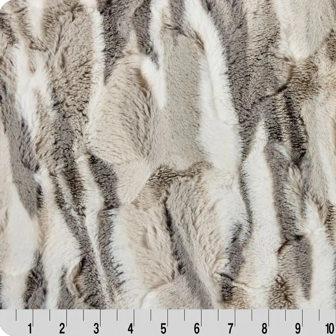 Pewter Luxe Cuddle Frosted Himalayan 58/60" Fabric per yard