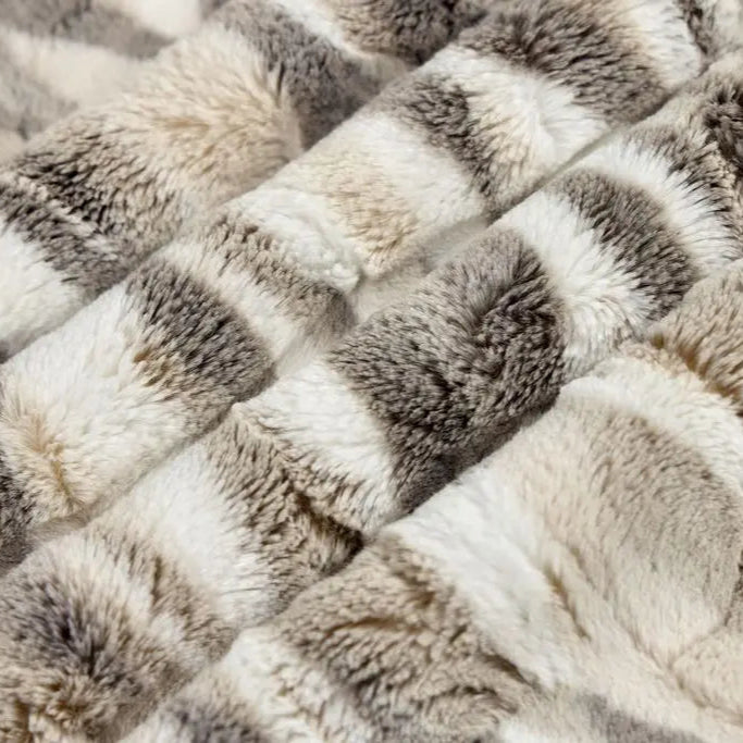Pewter Luxe Cuddle Frosted Himalayan 58/60" Fabric per yard