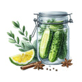 Pickle in a Glass Jar Fabric Panel 7