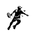 Pickleball Silhouette Fabric Panel 9
