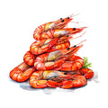 Pile of Shrimp Fabric Panel 5
