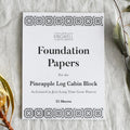 Pineapple Log Cabin Block Foundation Papers