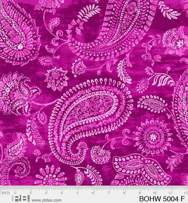 Pink Bohemia Cotton Wideback Fabric per yard