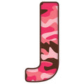 Pink Camo Alphabet Fabric Panel 2
