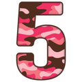 Pink Camo Alphabet Fabric Panel 24