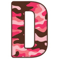 Pink Camo Alphabet Fabric Panel 32