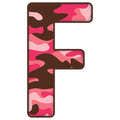Pink Camo Alphabet Fabric Panel 34