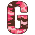 Pink Camo Alphabet Fabric Panel 35