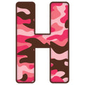 Pink Camo Alphabet Fabric Panel 36