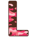 Pink Camo Alphabet Fabric Panel 4