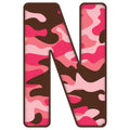 Pink Camo Alphabet Fabric Panel 6