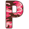 Pink Camo Alphabet Fabric Panel 8