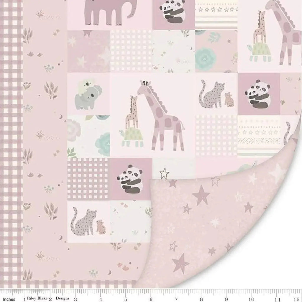 Pink Double Lush Velvet 58/60" Pink Safari Stargazing