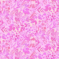 Pink Fern & Foliage Blissful Blooms Cotton 43"/44" Fabric Per Yard