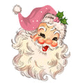 Pink Hat Santas Fabric Panel 6
