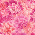 Pink Monochromatic Peony 118" Peony Paradise Cotton Wideback Fabric Per Yard