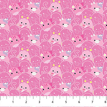 Pink Pack Squishmallows Cotton 44"/45" Fabric Per Yard