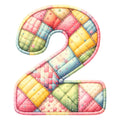Pink Patchwork Alphabet Fabric Panel 15