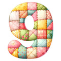 Pink Patchwork Alphabet Fabric Panel 17
