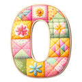 Pink Patchwork Alphabet Fabric Panel 26