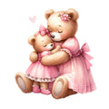 Pink Teddy Bears Fabric Panel 12
