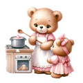 Pink Teddy Bears Fabric Panel 14