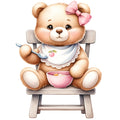 Pink Teddy Bears Fabric Panel 7