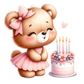 Pink Teddy Bears Fabric Panel 8