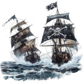Pirate Jolly Fabric Panel 25