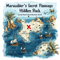 Pirate Treasure Map Fabric Panel 21
