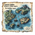 Pirate Treasure Map Fabric Panel 9