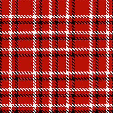 Plaid Essentials - Tattersall Plaid - Red 44" / 45" Fabric Per Yard