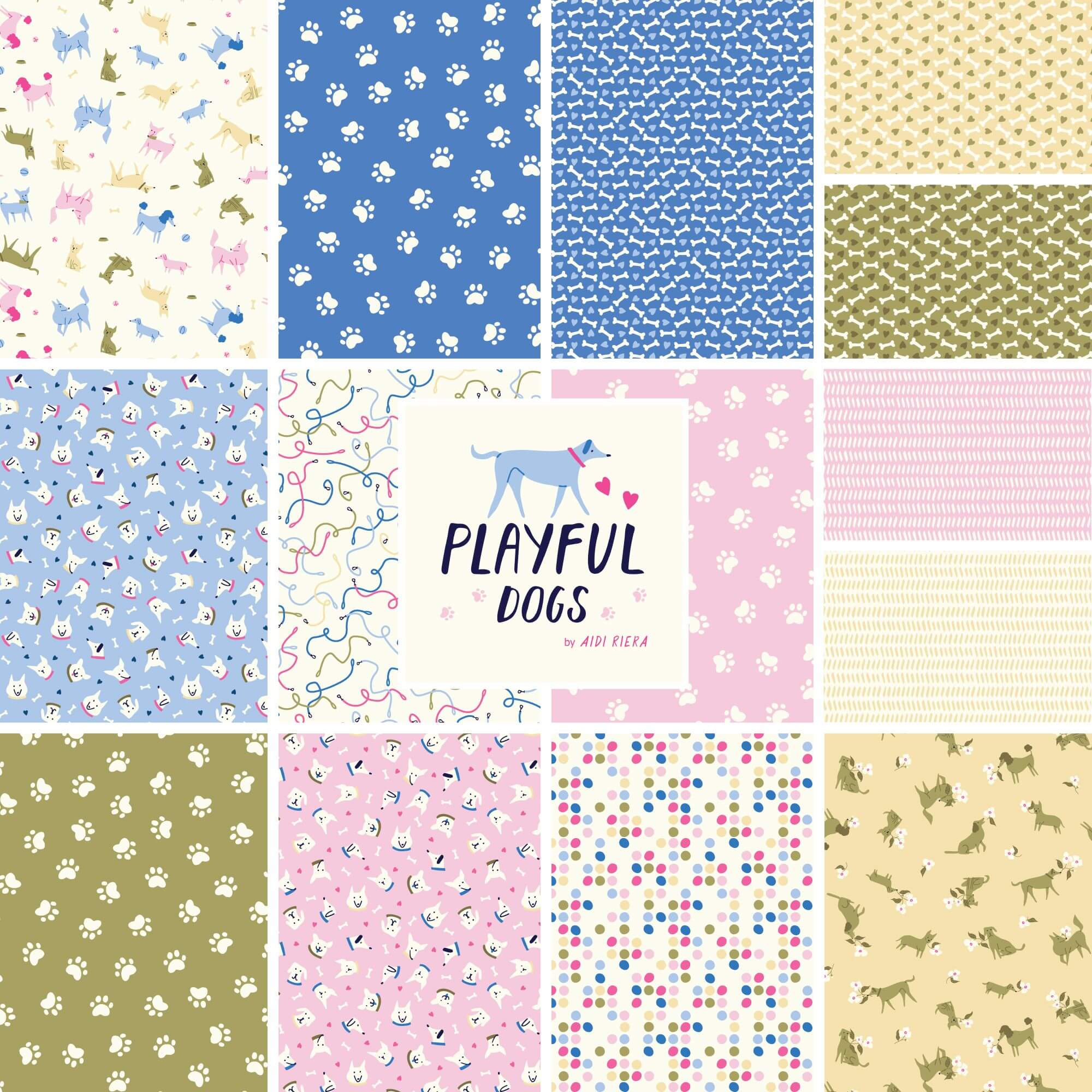 Playful Dogs by Cloud9 - 2.5" Roll (40 Strips)