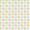 Playhouse Pals - Daisy Up - Coral/Turquoise 44" / 45" Fabric Per Yard